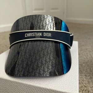 Christian Dior Blue & Black Visor Hat – Box Included – Excellent Condition